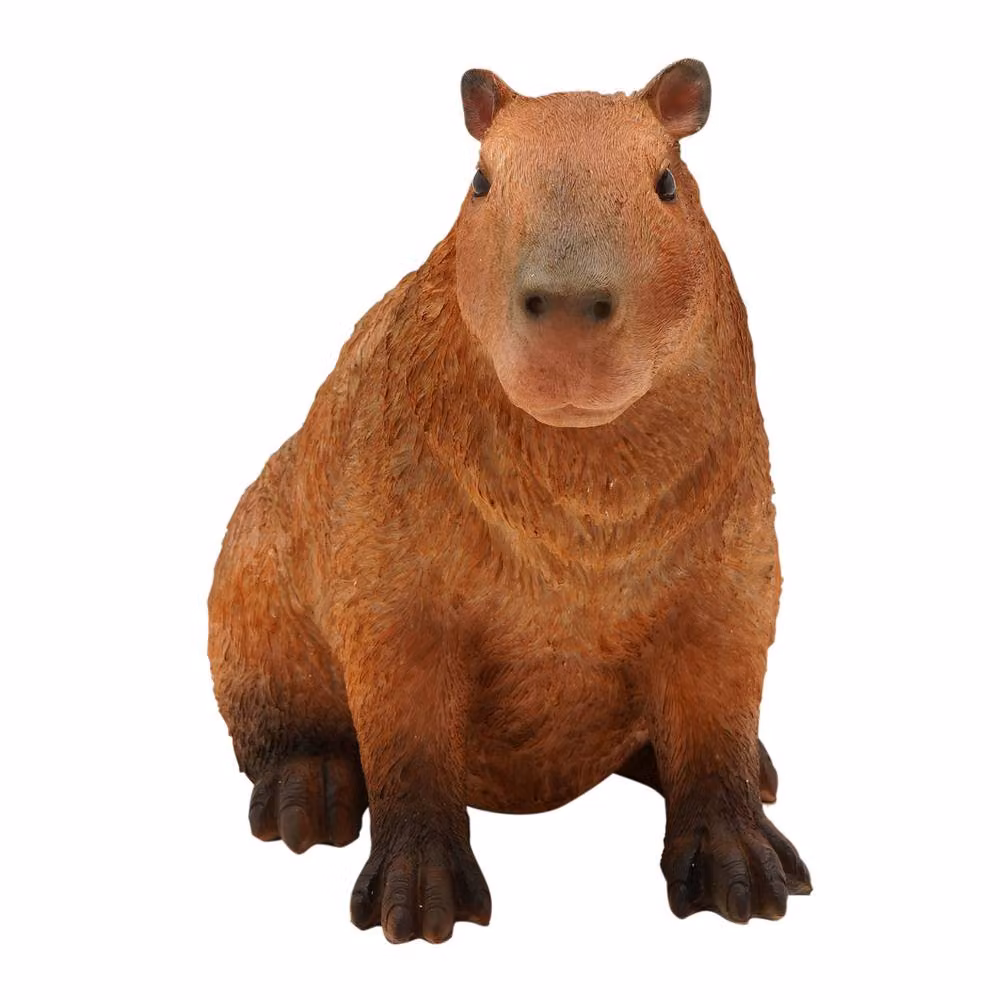 Naturecraft Large Sitting Capybara Tabletop Ornament in Brown – 2