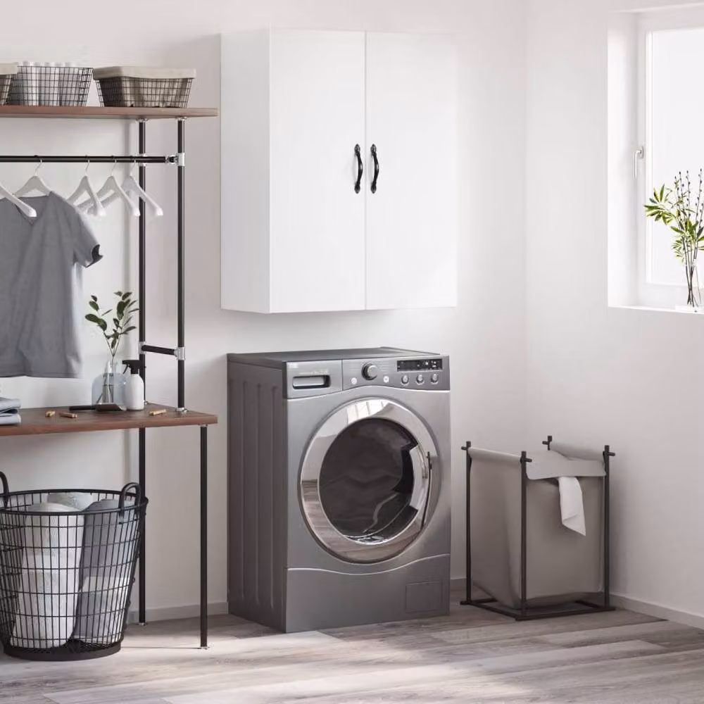 Berkfield Home Wall Mounted Cabinet in White, W/D/H: 69.5 x 34 x 90 cm – 2