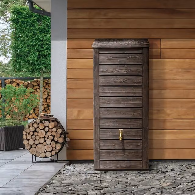 Charles Bentley Norway Rain Barrel in Brown Wood Effect