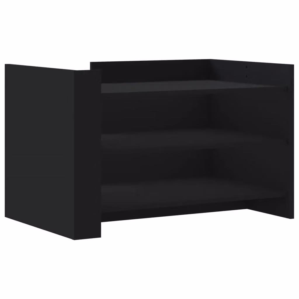 Berkfield Home Black Modern Coffee Table in Engineered Wood W/D/H: 80 x 50 x 50 cm – 2