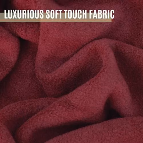 Milestone Camping Thermal Fleece Blanket in Burgundy, W/D/H: 120 x 150 cm – 2