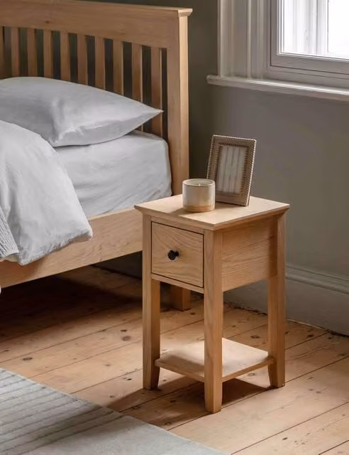 Gallery Home Rye Small Bedside Tables, 2 Pack, Oak, Sand/Beige/Brown