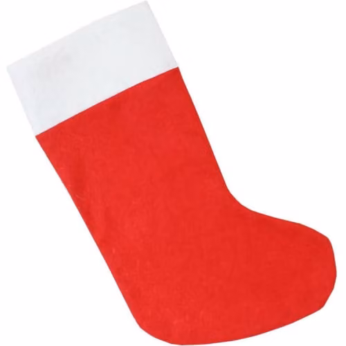 SHATCHI Red Felt Christmas Santa Stocking Hanging Sack for Holiday Party Decoration – 2
