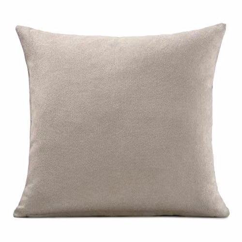 Luxury Living Beige Velvet Chenille Square Cushion 45 x 45 cm