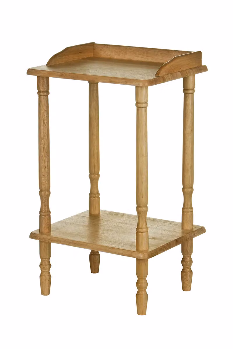 Maison by Premier Classic Rubberwood Side Table in Brown, W/D/H: 35.0 x 29.0 x 61.0 cm – 2