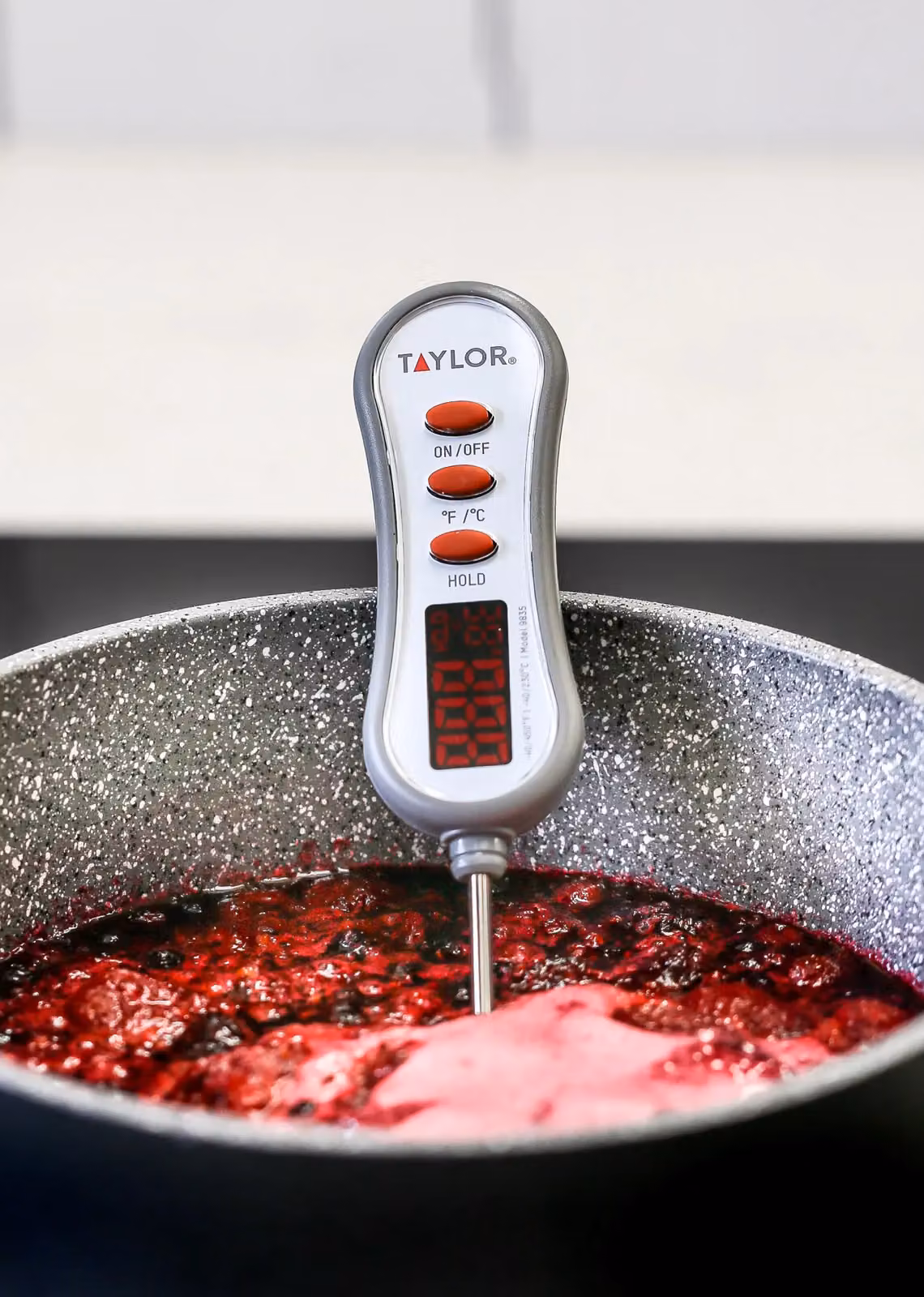 Taylor Pro Digital Food Thermometer with LED Display in White and Grey, W/D/H: 21 x 3.5 x 2.5 cm – 6