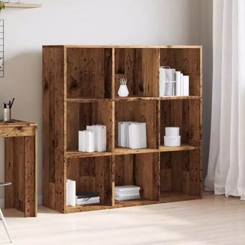 vidaXL Book Cabinet in Old Wood Brown, W/D/H: 98 x 29 x 97.5 cm – 2