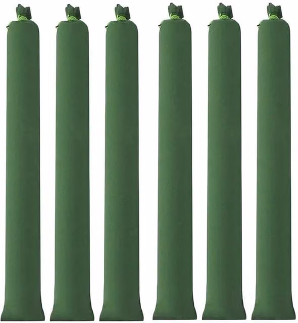 FLAVORA Green Elastic Canvas Flood Sand Bags W/D/H: 100 x 1000 cm