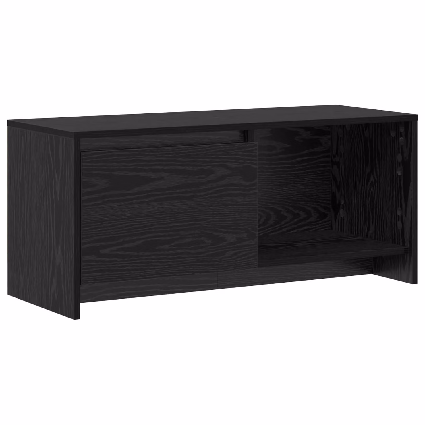 Berkfield Home Modern Black Oak TV Stand in Engineered Wood – 2