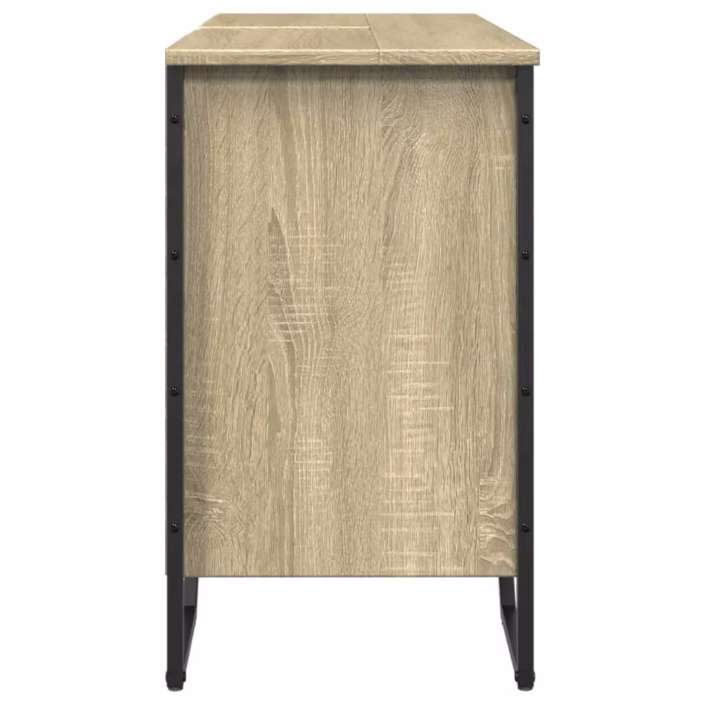 Berkfield Home Sonoma Oak Wall Mounted Bathroom Sink Cabinet, W/D/H: 91 x 35 x 60 cm – 4