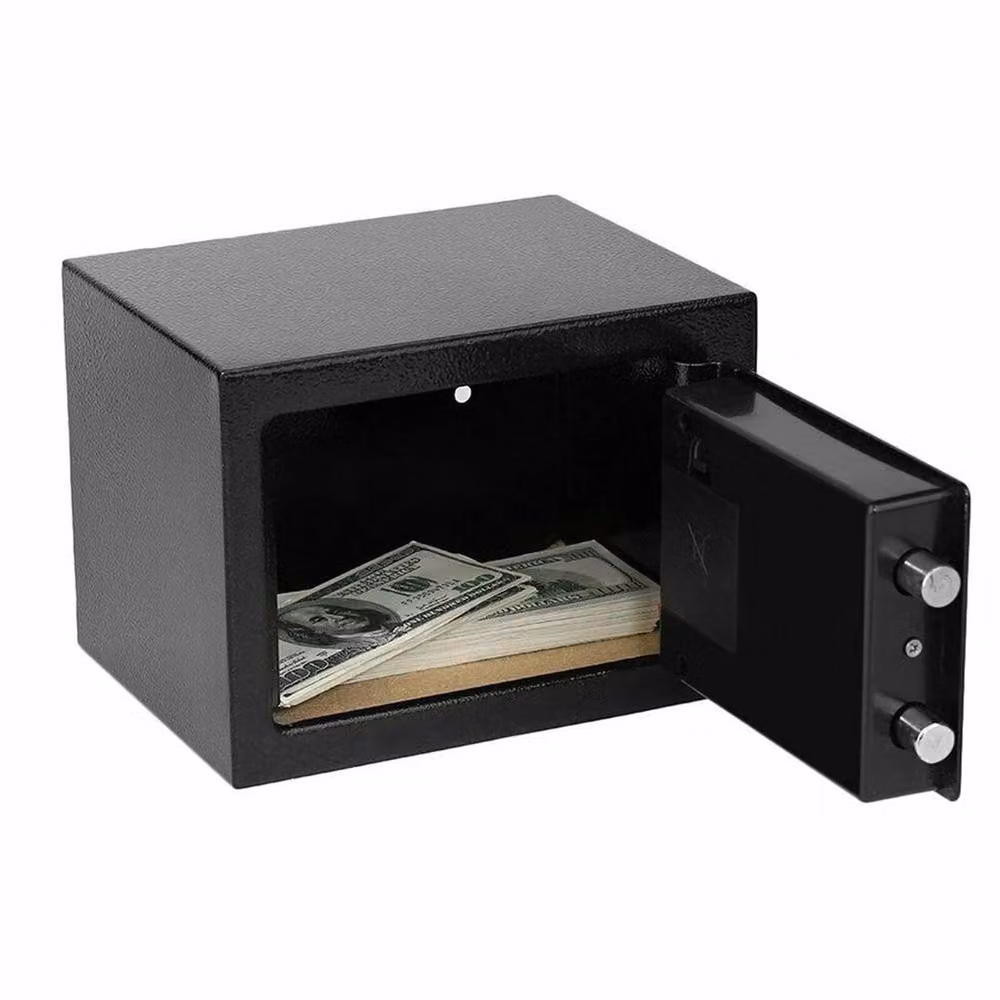 KORVIXA Electronic Home Mini Safe Box in Grey, H x W x D: 9 x 9 x 9 cm – 2