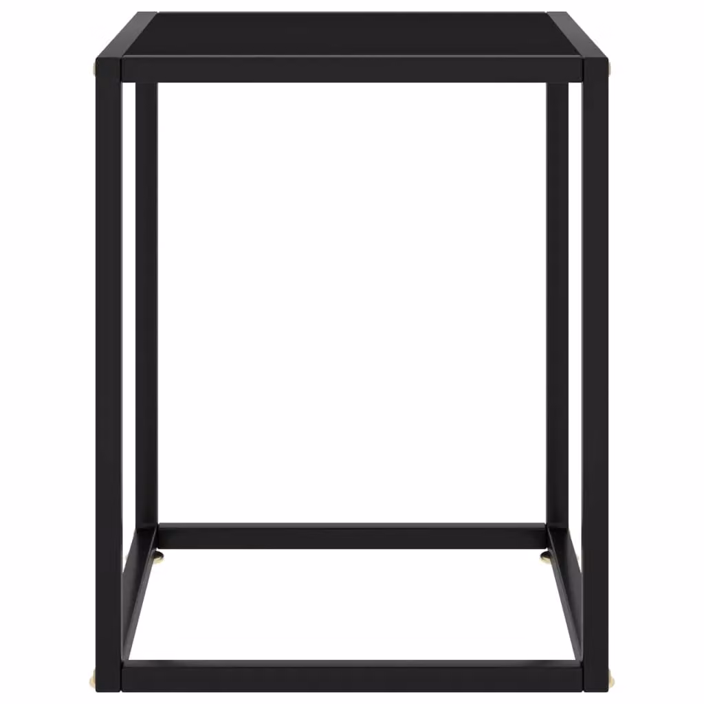Berkfield Home Modern Black Glass Coffee Table, W/D/H: 40 x 40 x 50 cm – 2