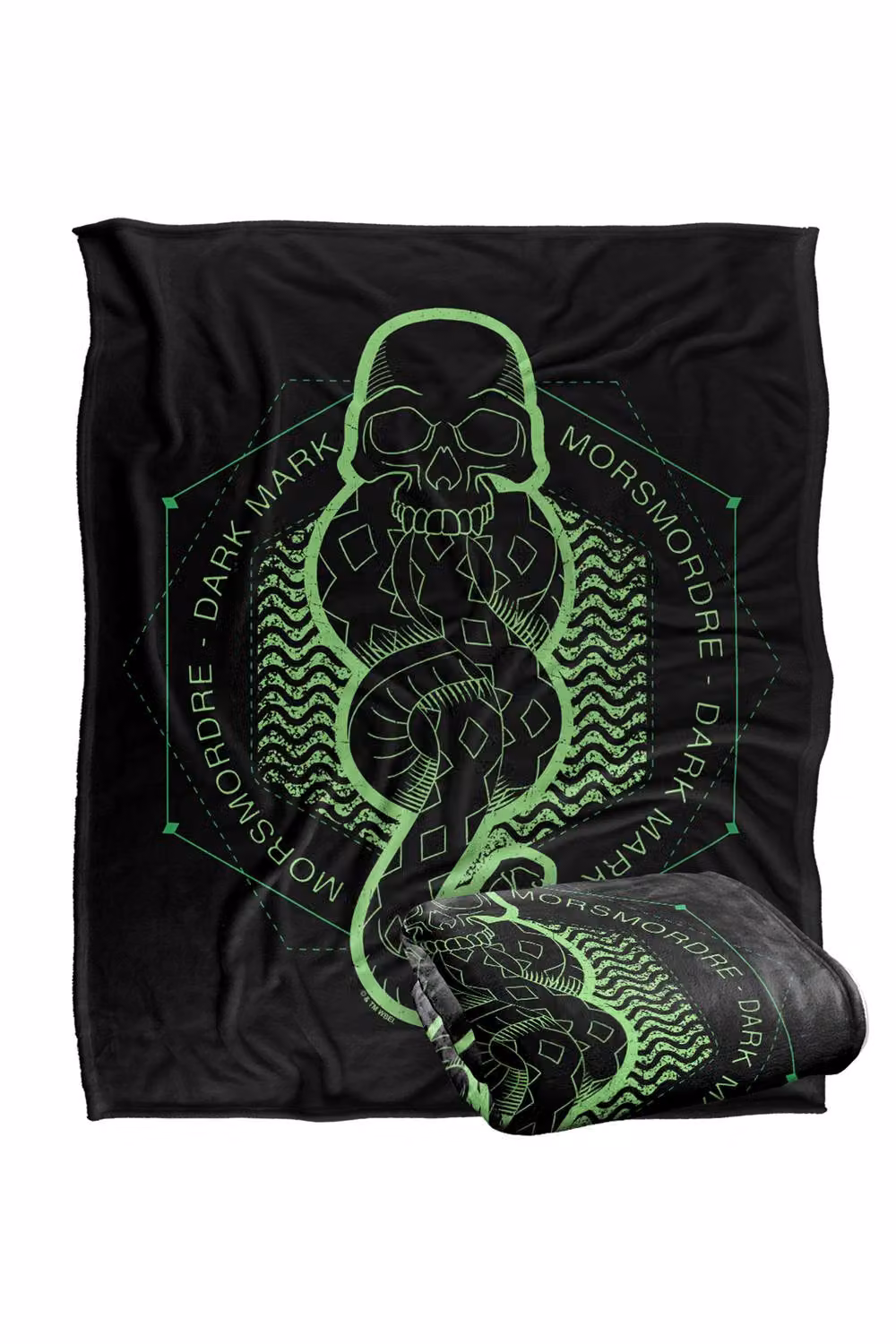 Warner Bros. Harry Potter Morsmordre Dark Mark Icon Super Soft Fleece Throw Blanket, Multicolour, W: 91 cm, D: 147 cm – 7