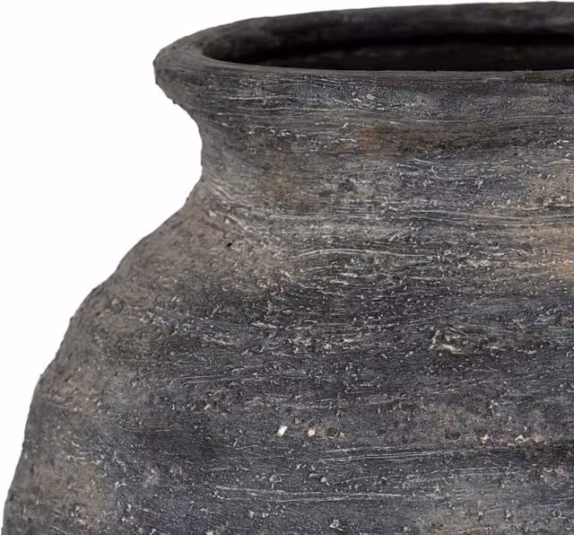 KDMK Marra Medium Olpe Vase, Modern Grey Ceramic Tabletop Decor