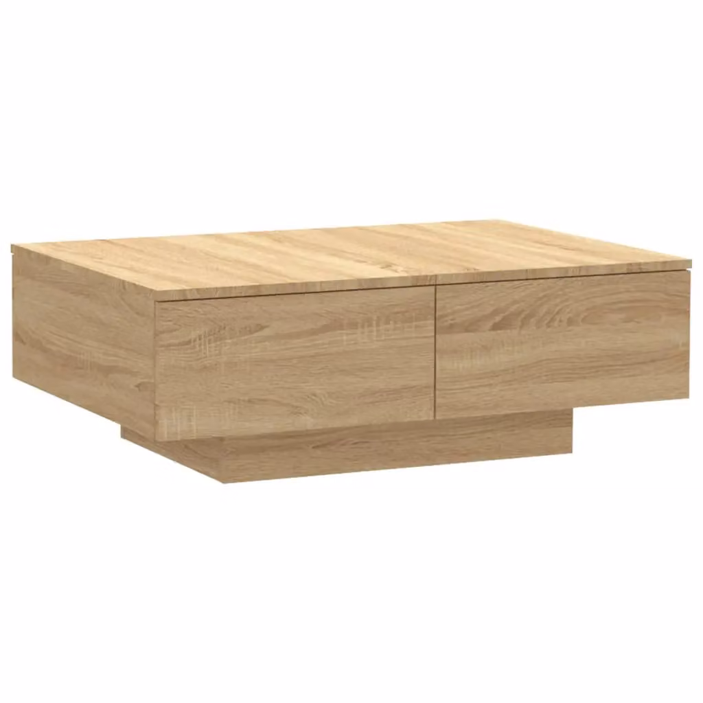 Berkfield Home Sonoma Oak Coffee Table in Brown, W/D/H: 90 x 60 x 31 cm – 2