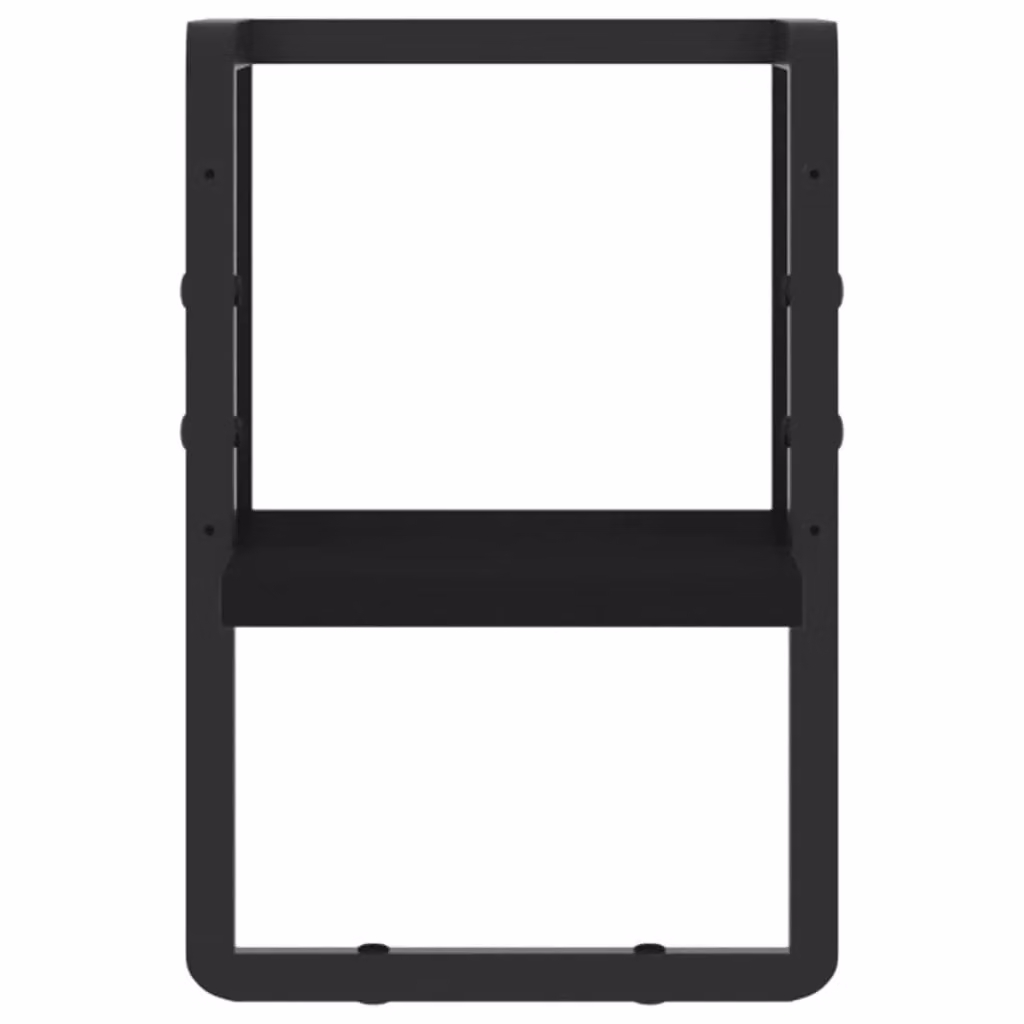 Berkfield Home Wall Mounted Shelf with Hanging Rod, Black, W/D/H: 20 x 25 x 30 cm – 3