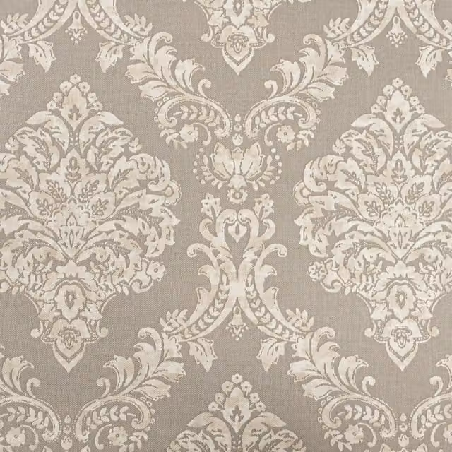 Rasch Fabric Effect Damask Wallpaper in Brown, Beige and Grey