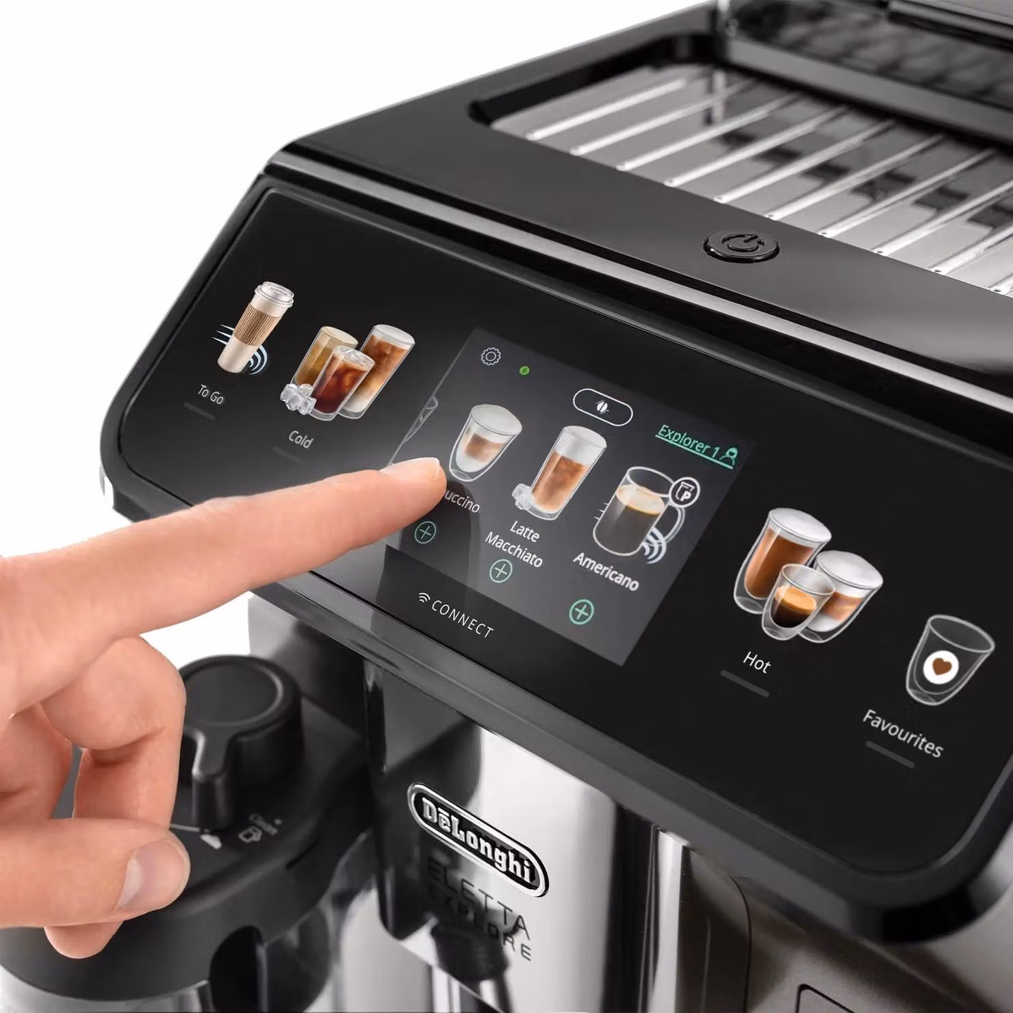 DeLonghi Eletta Explore Bean to Cup Automatic Coffee Machine in Silver with Cold Brew Function and App Control – 3