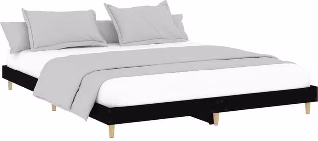 Berkfield Home Durable Bed Frame in Black, W/D/H: 200 x 20 x 203 cm