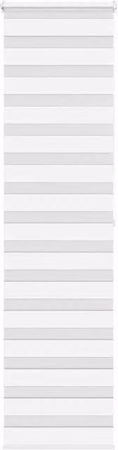 Berkfield Home White Polyester Zebra Day and Night Blind, W: 55 cm, H: 200 cm