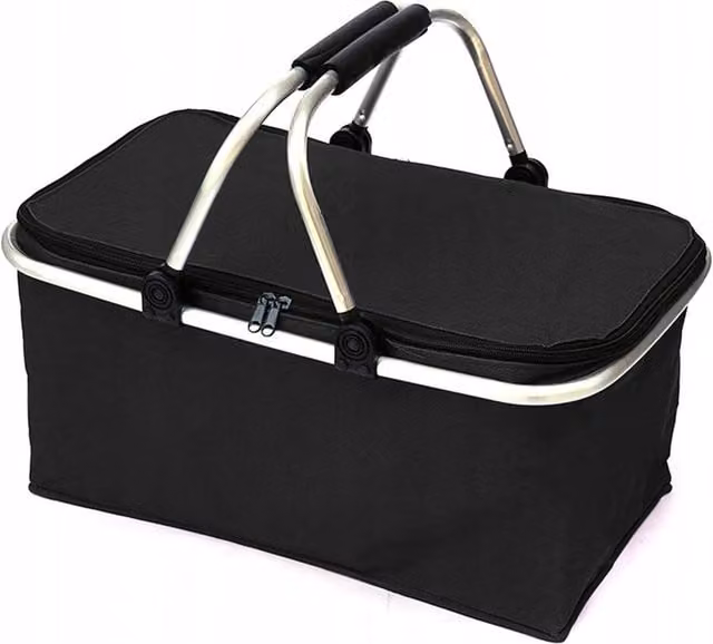 SPETLEK Picnic Shopping Basket in Black – 1