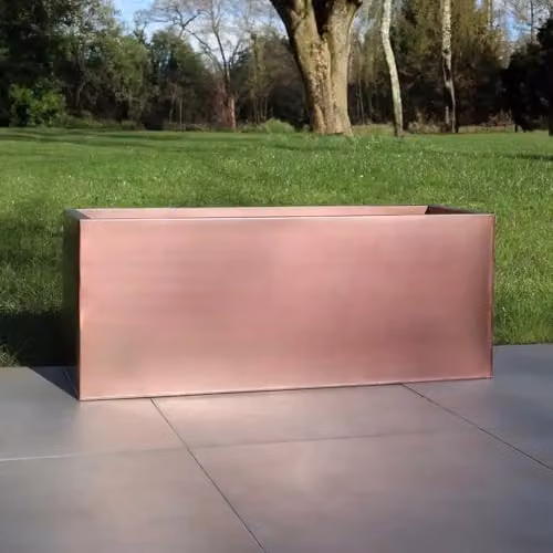 Access Garden Products Gold Galvanised Steel Trough Planter, W/D/H: 75 x 32 x 32 cm – 7