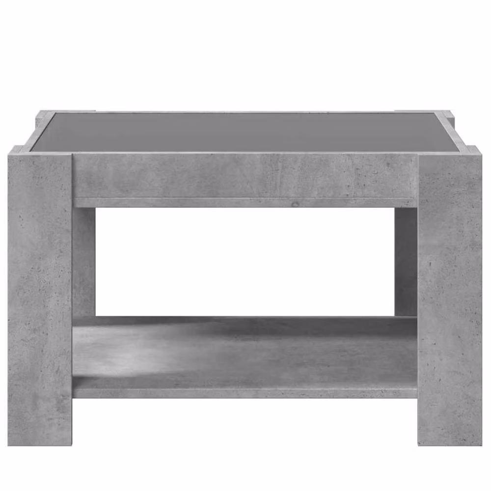 Berkfield Home Decorative LED Coffee Table in Concrete Grey, W/D/H: 73 x 53 x 45 cm – 3