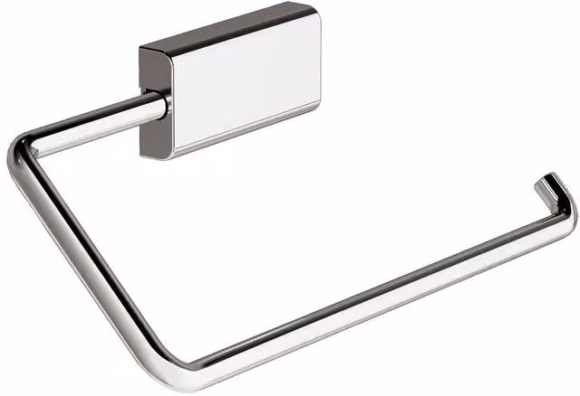 Cosmic NEXT Collection Towel Ring in Chrome Silver and Grey with Screw-in or Adhesive Mounting