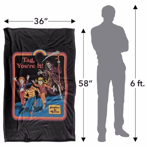 Steven Rhodes Tag You're It Super Soft Fleece Throw Blanket, Multicolour, W/H: 91 x 147 cm – 6