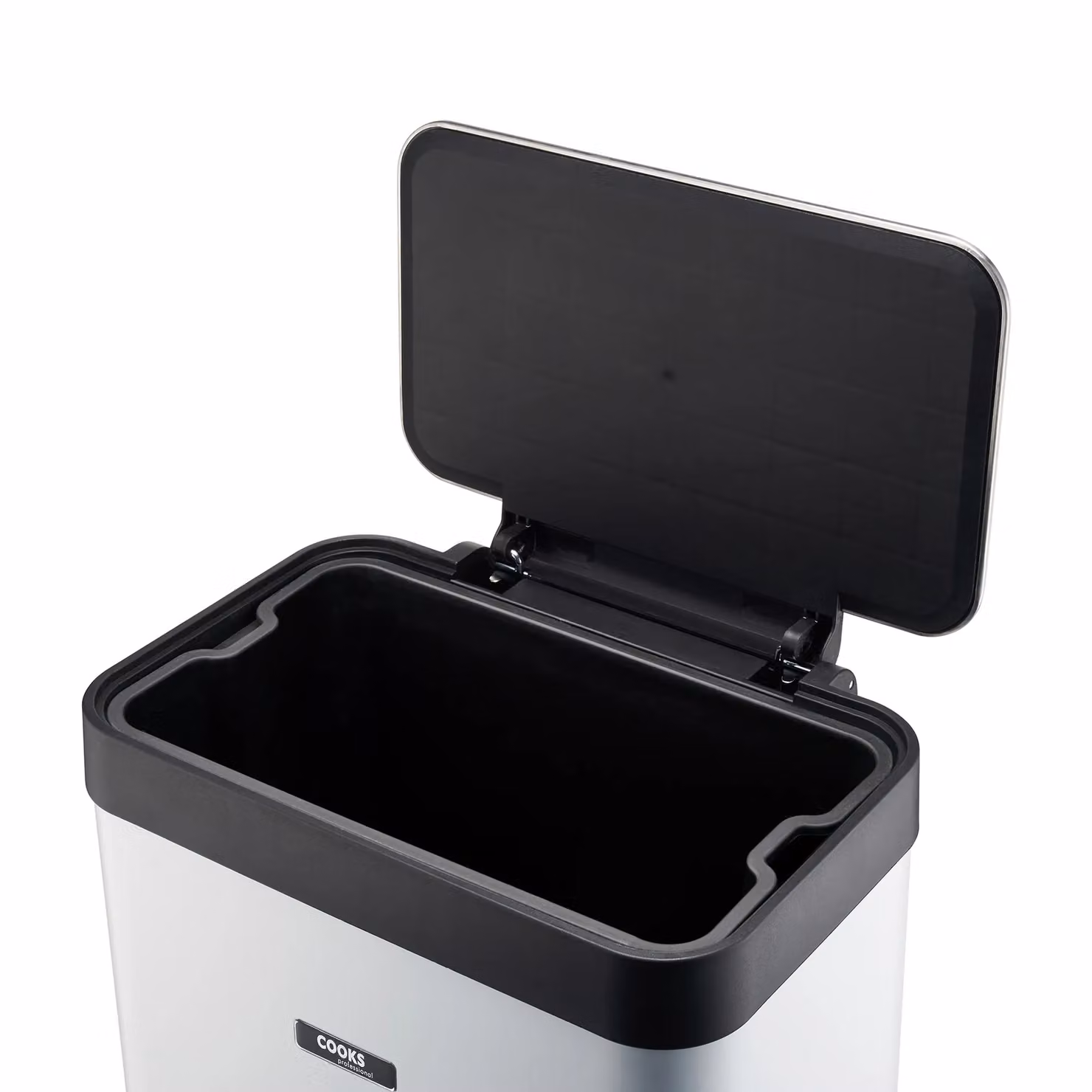 Cooks Professional XL 65L Pedal Bin with Soft Close Lid in White – 3