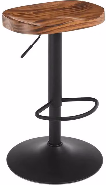 SPETLEK Swivel Bar Stool with Gas Lift in Vintage Brown – 1