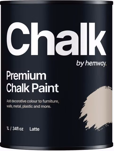 Hemway Chalk Paint Flat Matt in Latte Brown, 1L