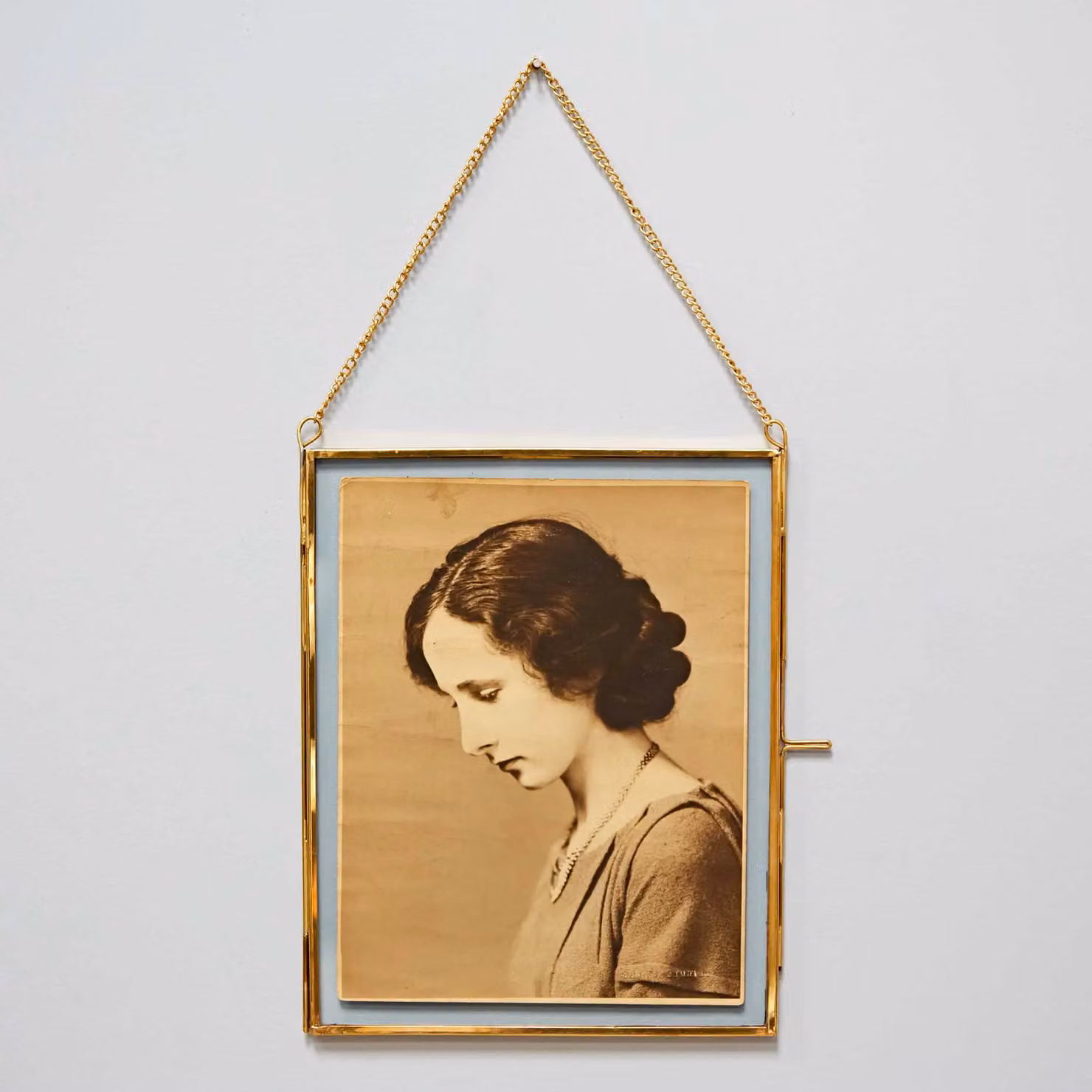Paper High Gold Reclaimed Glass Hanging Rectangular Photo Frame – 2