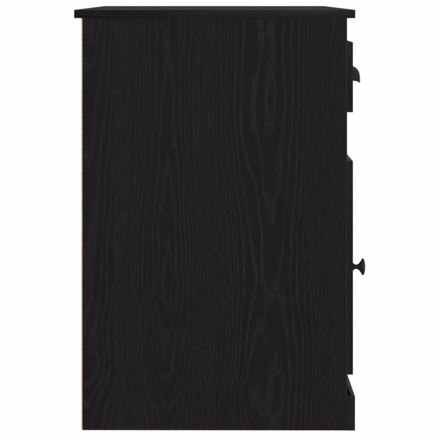 Berkfield Modern Writing Desk in Black Oak with Storage, W/D/H: 115 x 50 x 75 cm – 4