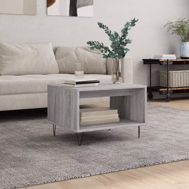 Berkfield Home Grey Sonoma Coffee Table, W: 60 cm, D: 50 cm, H: 40 cm – 1