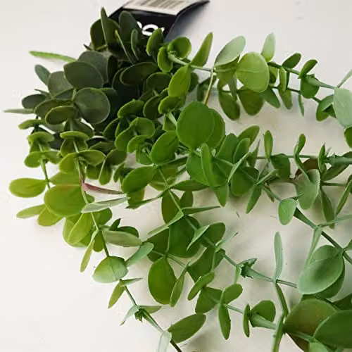 Leaf Design Multipack of 6 Green Artificial Eucalyptus Hanging Plants, Height: 80 cm – 4