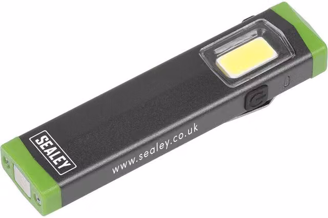 Loops Mini Aluminium Rechargeable LED Hand Torch with 3W COB and 2 Brightness Settings in Multicolour – 1