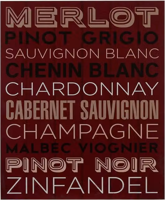 Maison by Premier Red Madera Wine List Wood Wall Plaque