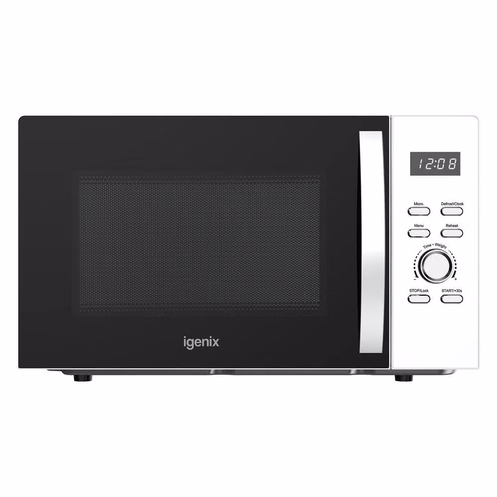 Igenix 30L 950W Solo Digital Countertop Microwave in White – 2
