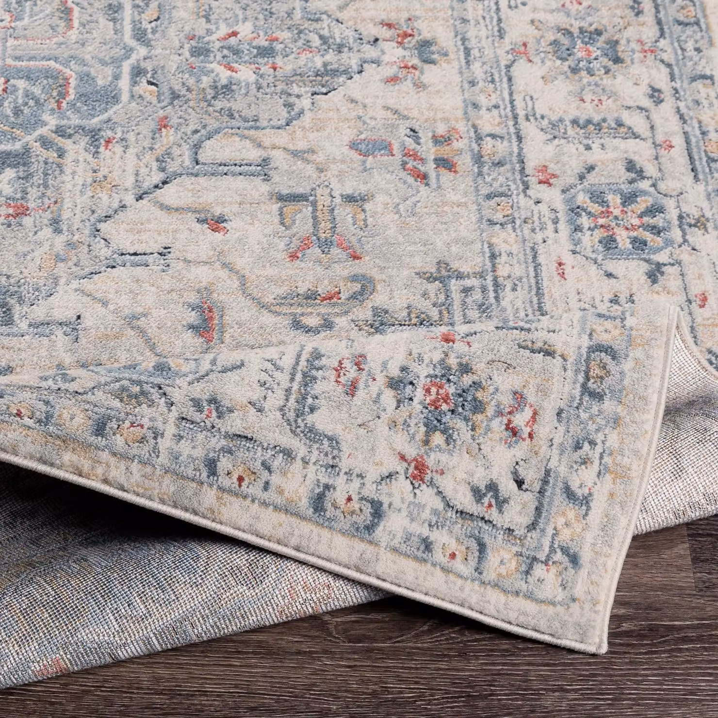 Livabliss Jolie Vintage Boho Rectangular Rug in Mid Grey, W: 200 cm, D: 275 cm – 2