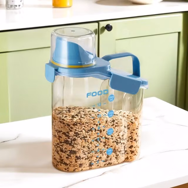Lifeideas Leakproof Plastic Food Storage Container with Snap Lid, Blue and Transparent, 27 cm