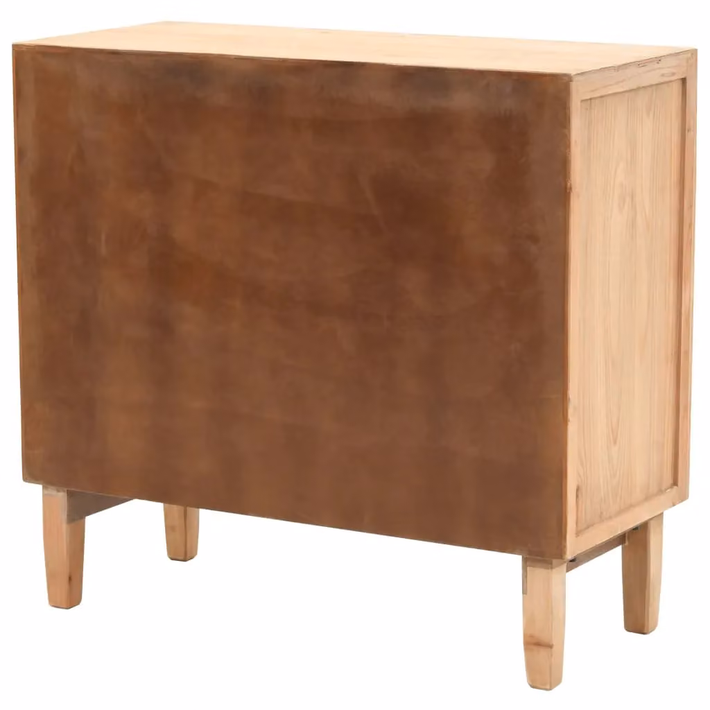 Berkfield Home Solid Fir Wood Drawer Cabinet in Brown, W: 80 cm, D: 36 cm, H: 75 cm – 2