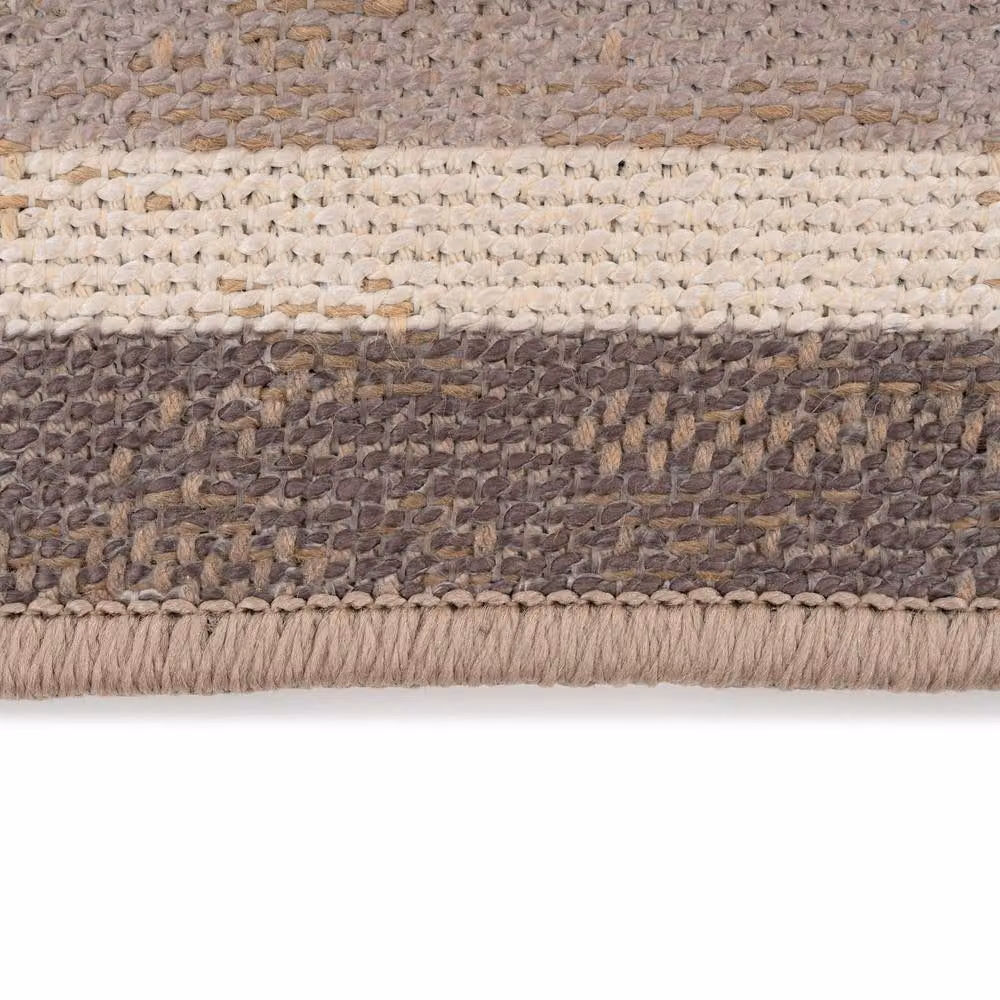 Kukoon Machine Washable Jute and Cotton Blend Berber Area Rug in Beige, W: 80 cm, L: 300 cm – 3