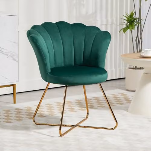 HOMCOM Modern Velvet Tufted Tub Armchair in Green – 2