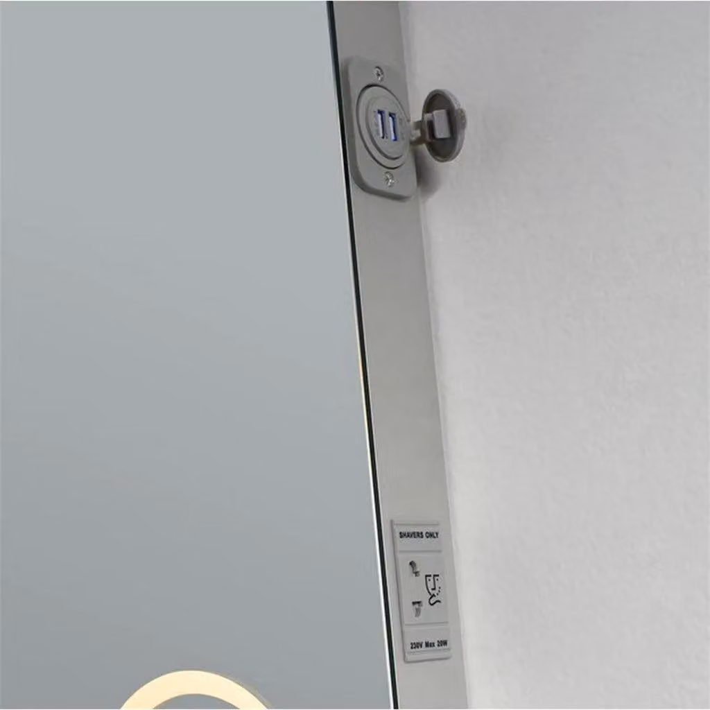 Clifton LED Bathroom Wall Mirror with Touch Sensor, Silver, W: 55 cm, H: 70 cm – 3