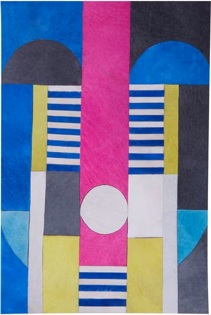 Orsina Safira Multicoloured Abstract Genuine Leather Wall Art – 1