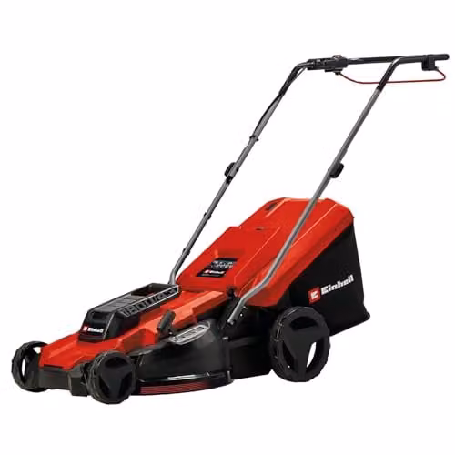 Einhell Electric Mains Lawn Mower in Red and Black with 43 cm Cutting Width and Collection Bag – 1