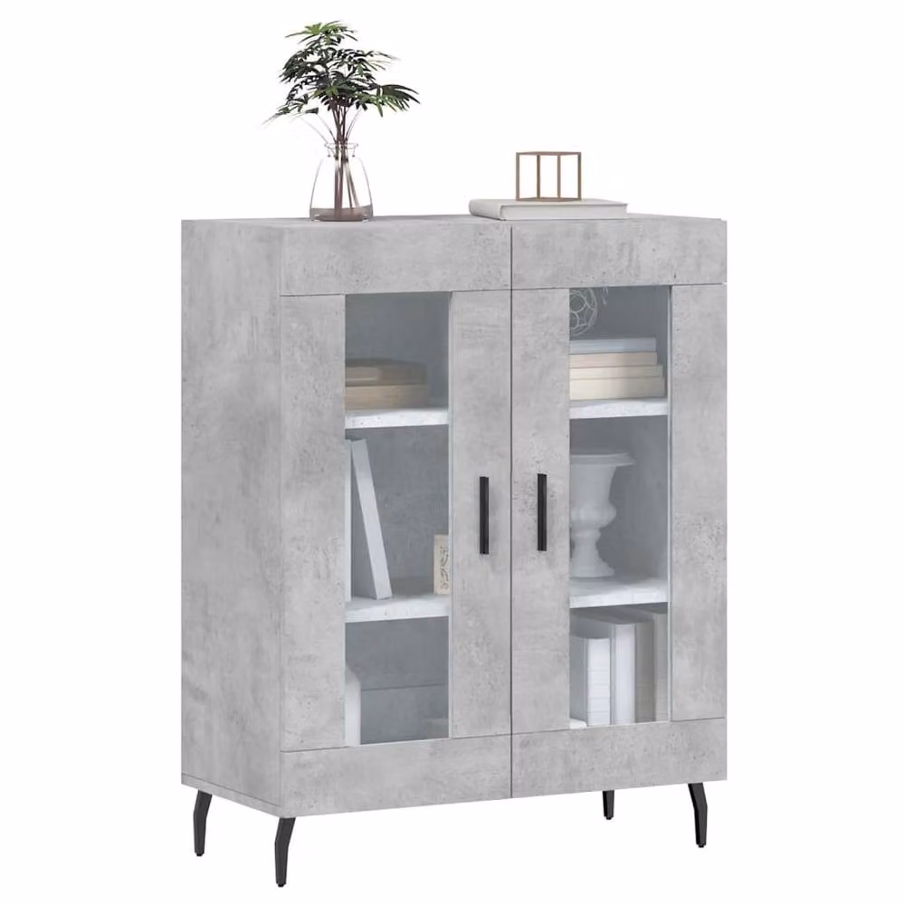 Berkfield Home Sideboard in Concrete Grey, W/D/H: 69.5 x 34 x 90 cm – 3