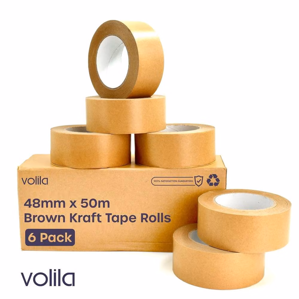 Volila 6 Pack Brown Kraft Heavy Duty Packaging Tape, Width: 48 mm, Length: 50 m – 2