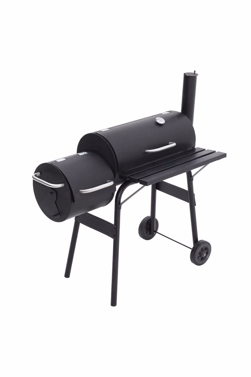 ExtraStar Black Charcoal BBQ Grill with Wheels and Stainless Steel Cart – 5